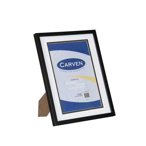 Carven Certificate Frame 40050 A4 Double Bevelled Edge Mat Black - Only 1 Remaining